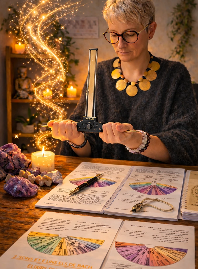 séance de travail fréquentiel avec antenne de Lecher